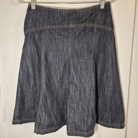 Boden Denim Skirt Womens 10R Blue Side Zip Lightweight Preppy Casual Country - Picture 2 of 8
